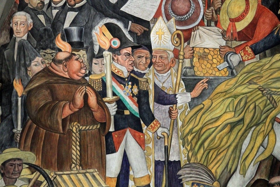 Uno de los murales de Diego Rivera