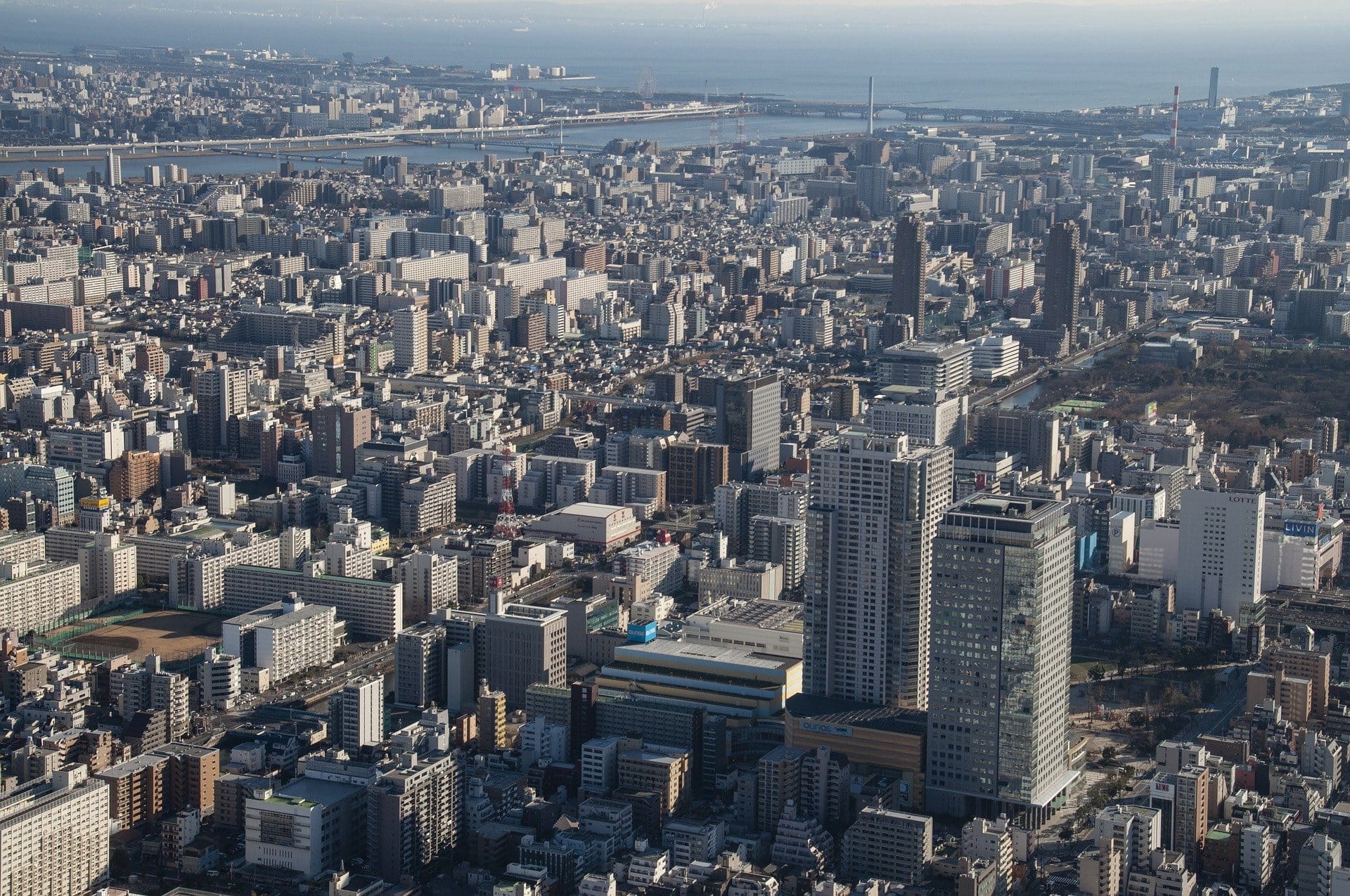 vista aerea de tokio japon