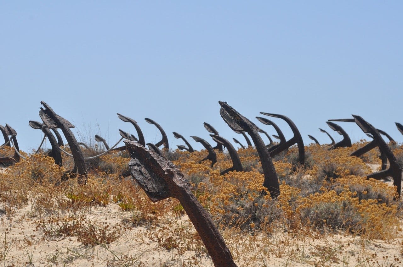 Cementerio de las anclas en Portugal