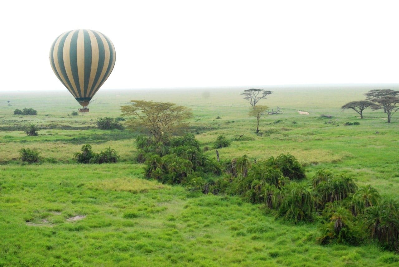 Paseo en globo en el Serengueti