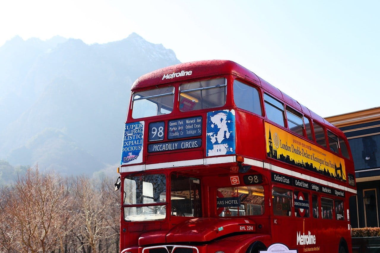 Autobús rojo de Londres.