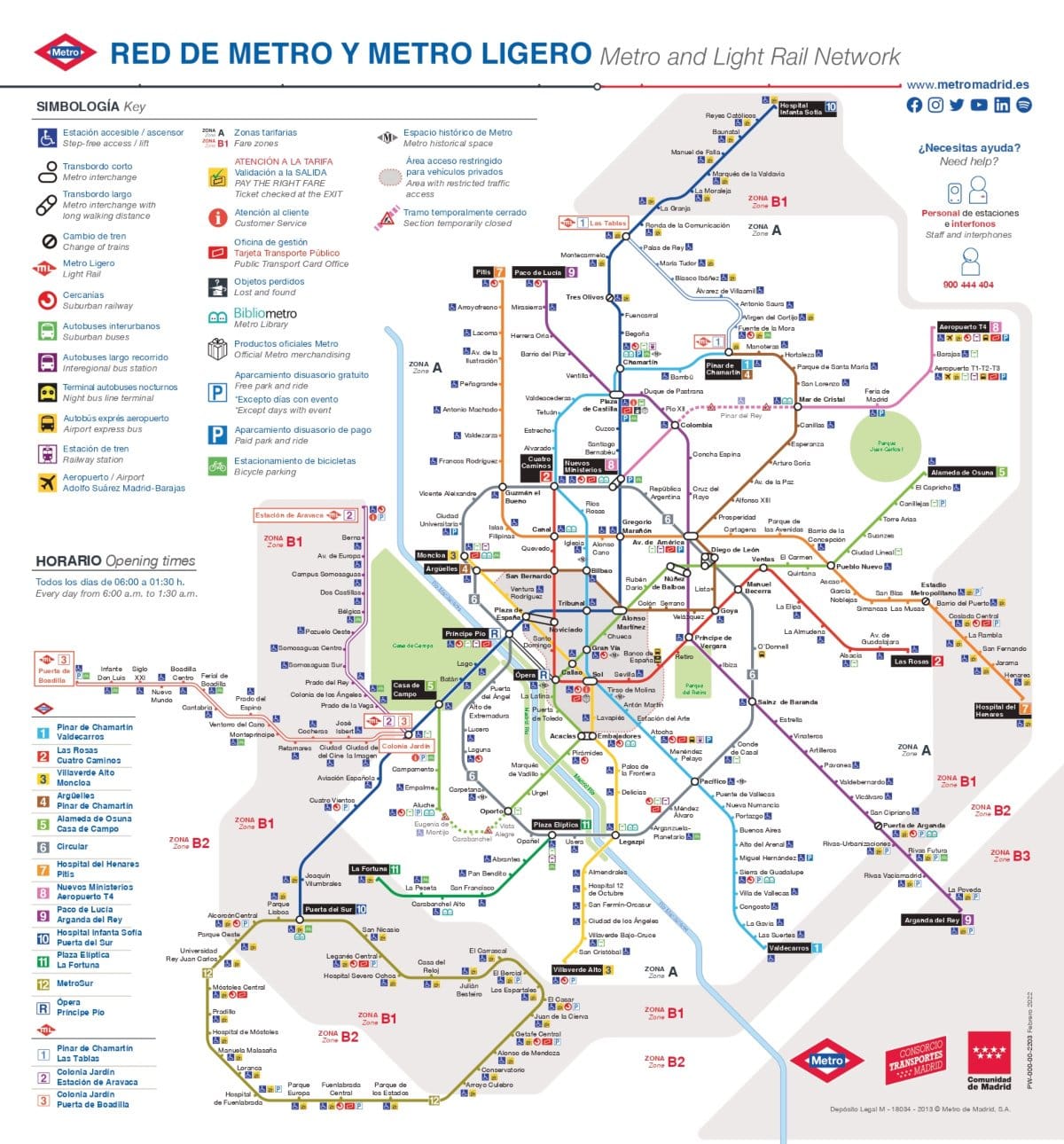 Mapa y plano turístico de Madrid