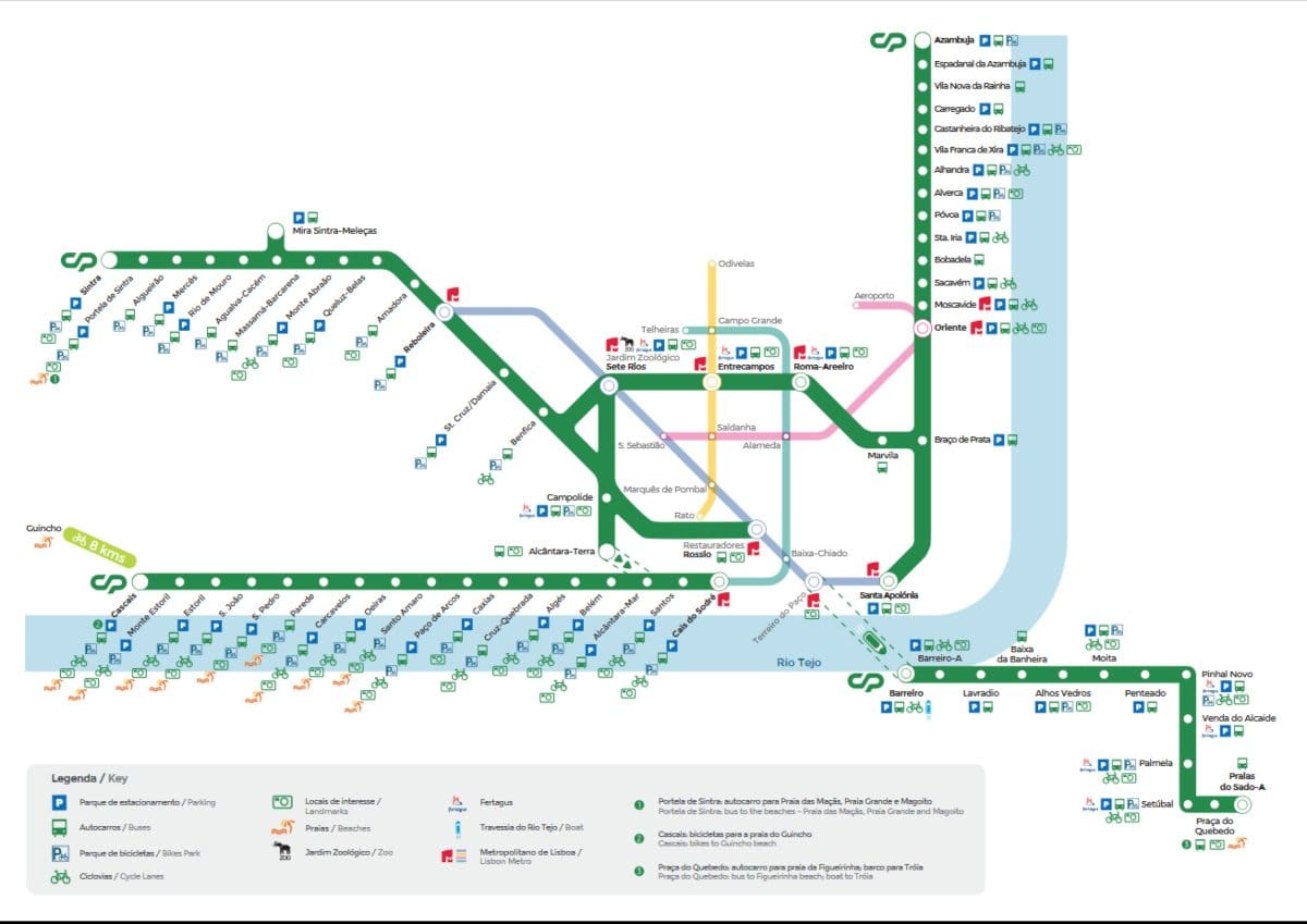 Mapas y planos turísticos de Lisboa