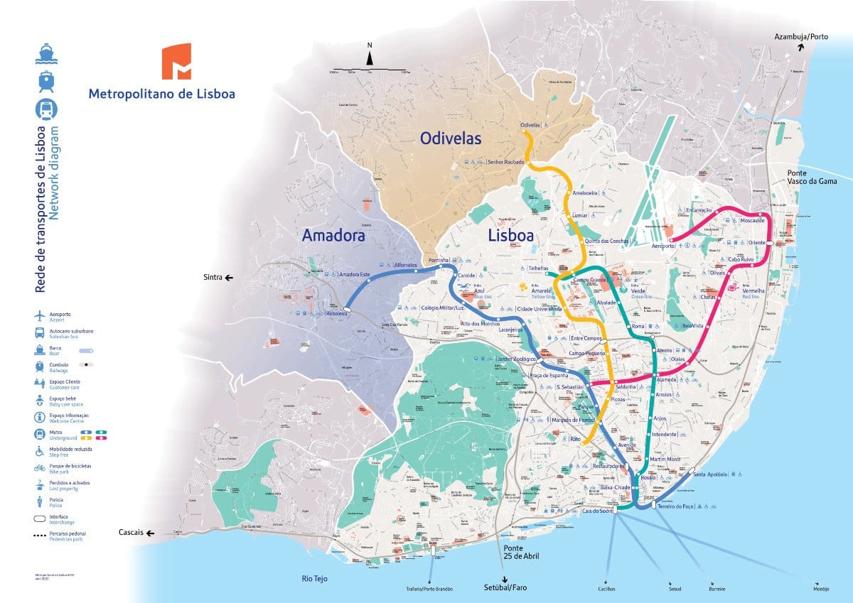 Mapas y planos turísticos de Lisboa