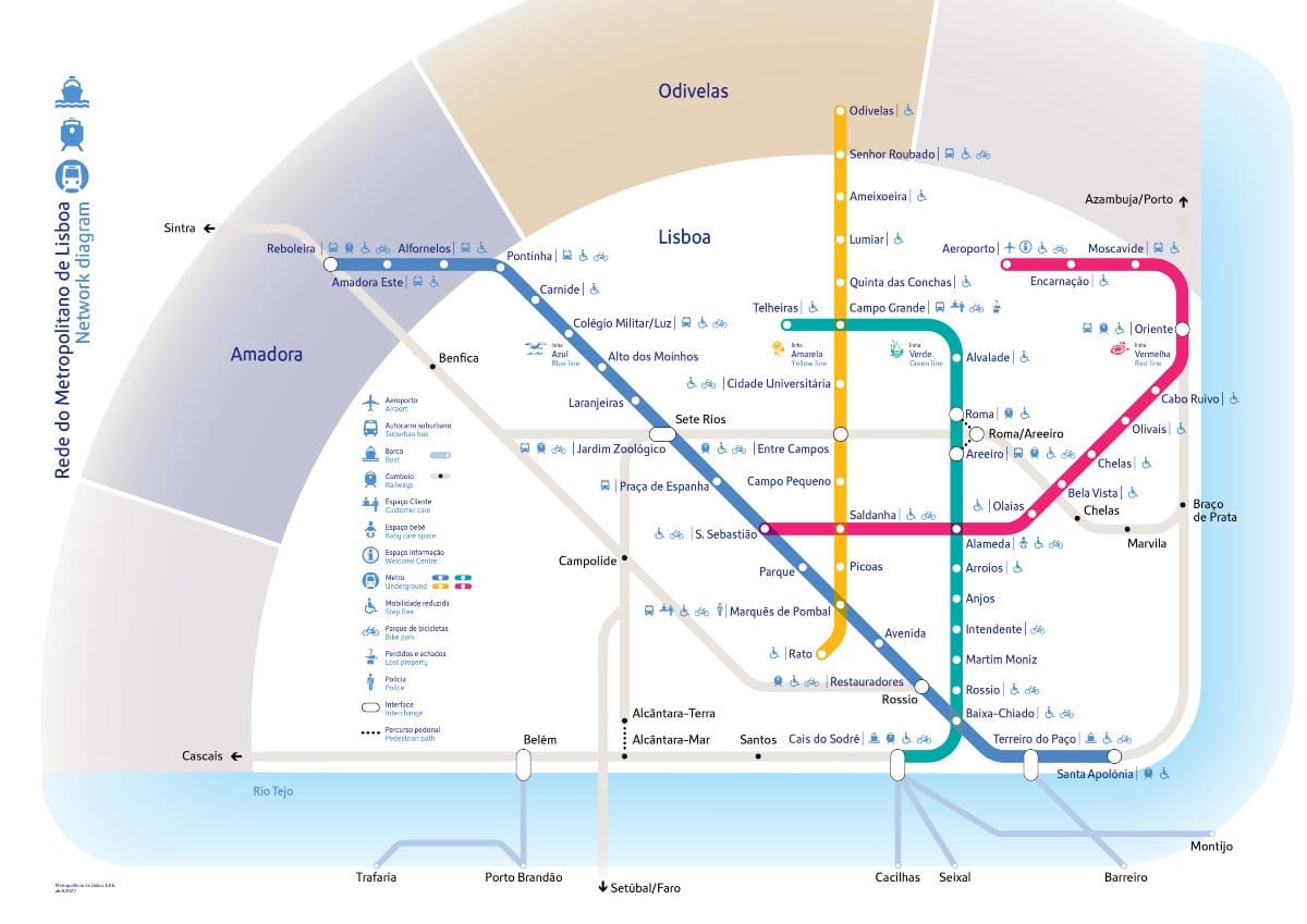 Mapas y planos turísticos de Lisboa