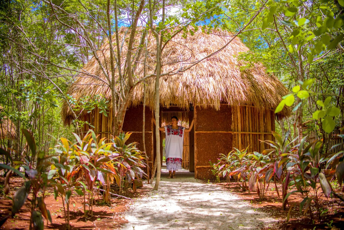 Una vivienda maya tradicional